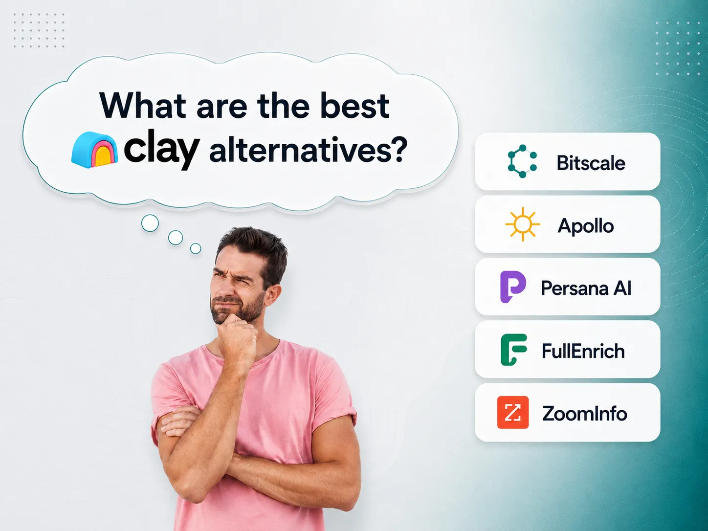 Comparison of B2B data enrichment alternatives to Clay
